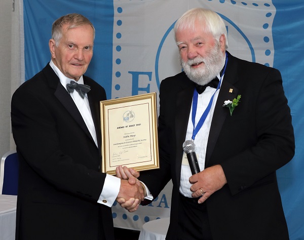 Eddie Mays receiving the ABPS Award of Merit